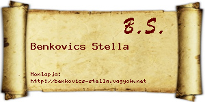 Benkovics Stella névjegykártya