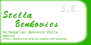 stella benkovics business card